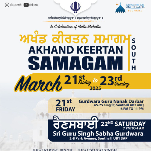 Bhai Jagpal Singh Ji - AKJ Southall Smagam March 2025 Saturday Rainsabai