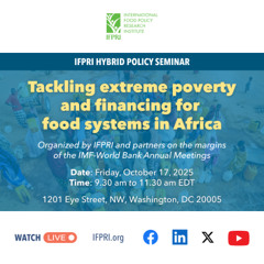 Tackling extreme poverty and financing for food systems in Africa
