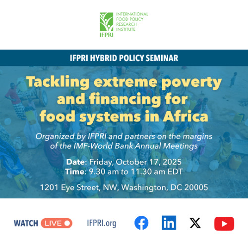 Tackling extreme poverty and financing for food systems in Africa