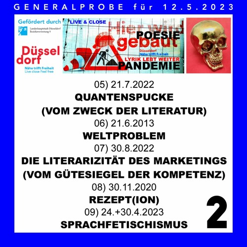 Generalprobe 7.5.2023 Teil 2 für "POESIEPANDEMIE - LYRIKLEBT WEITER!" (LyrikLebt.de)