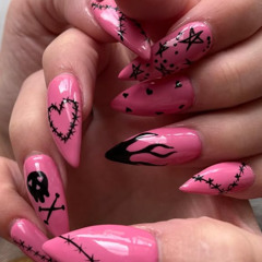 pink fingernails