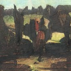 Dark green mountains