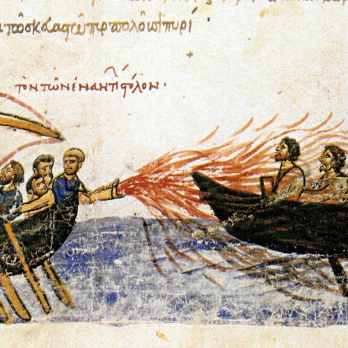 When greek fire falls on it