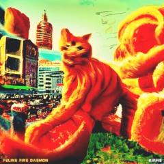 Feline Fire Daemon (Falling)