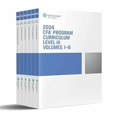 READ 2024 CFA Program Curriculum Level III Box Set BY CFA Institute (Author)