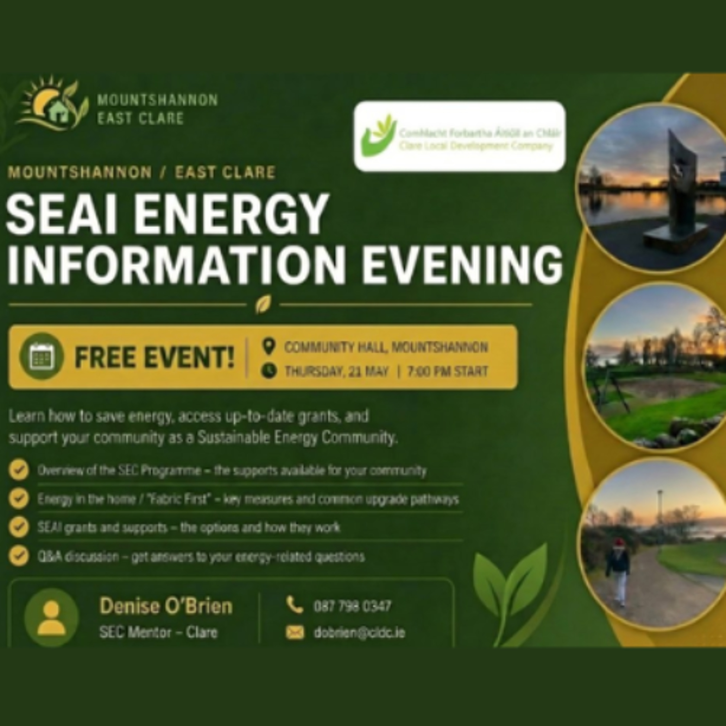 SEAI Energy Information Evening In Mountshannon Community Hall