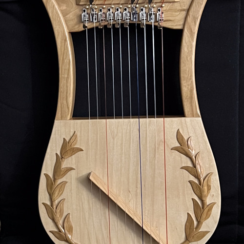 Marini-made hand-crafted 10 string Davidic Kinnor lyre - improvisations