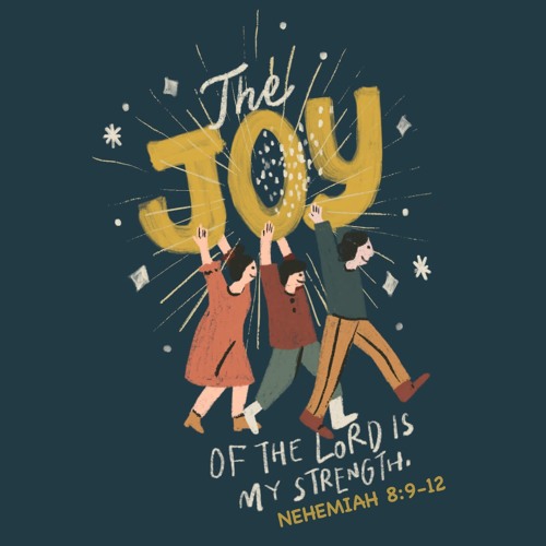 Targa Decorativa In Metallo Vintage Aenaon - Scritta The Joy Of The Lord Is My Strength - 20,3x30,5 Cm