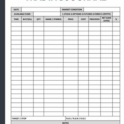 Stream ( 9Qu ) Trading Journal Log Book: day trading log 