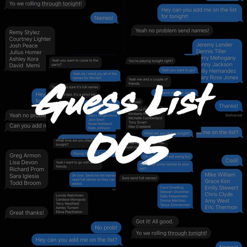 GUESS LIST 005