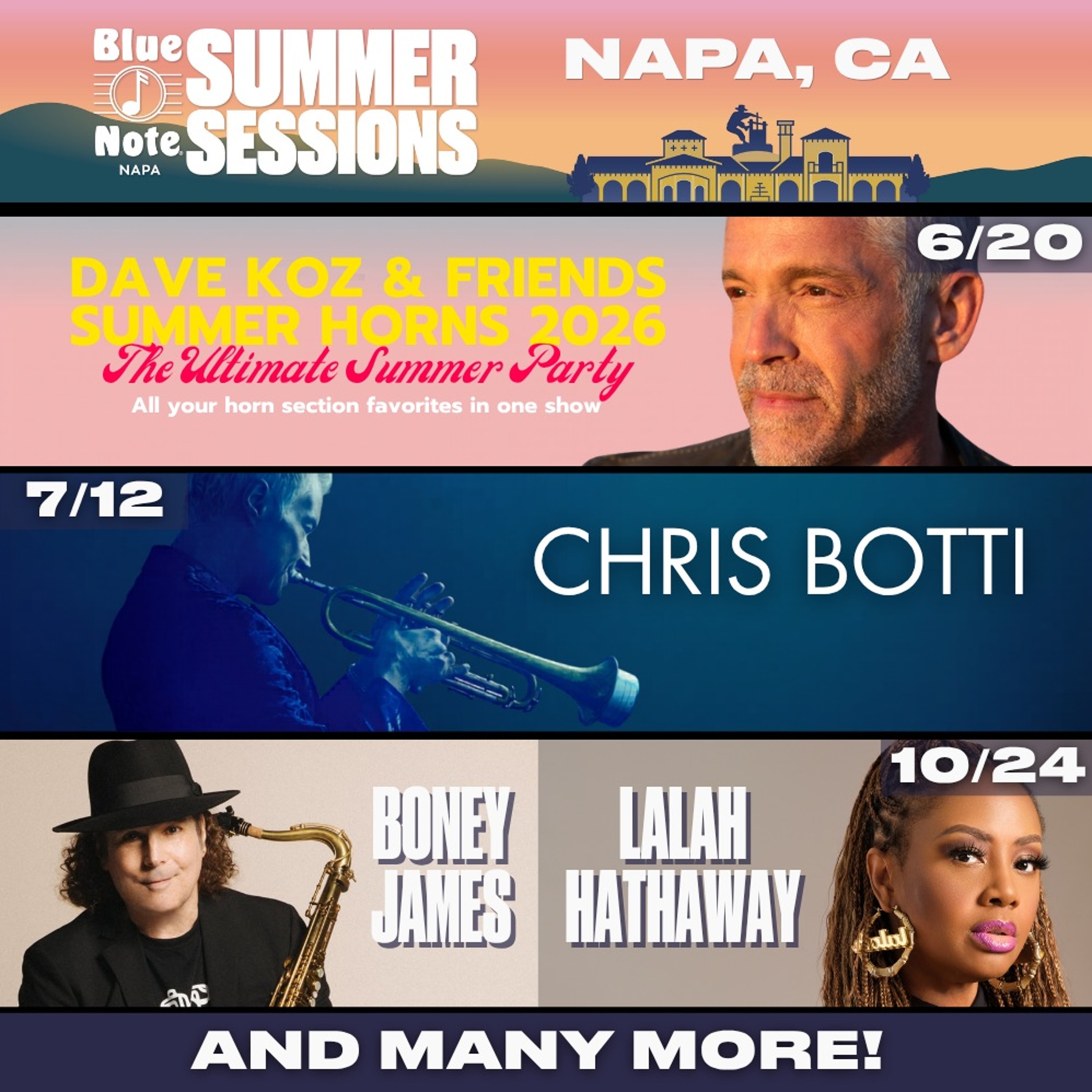 Blue Note Napa Summer Sessions 2026