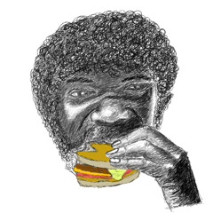 Samuel L. Jackson loves hamburger(Superfast Jellyfish HOisComing Remix - Gorillaz)