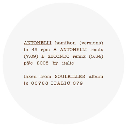 Hamilton (Secondo Remix)