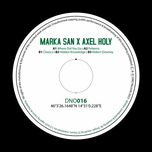 DNO016 - A1 - Marka San X Axel Holy - Where Did You Go