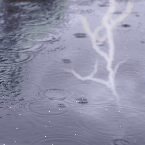 Rain Falling On Pond With Rolling Thunder (75 Minutes)