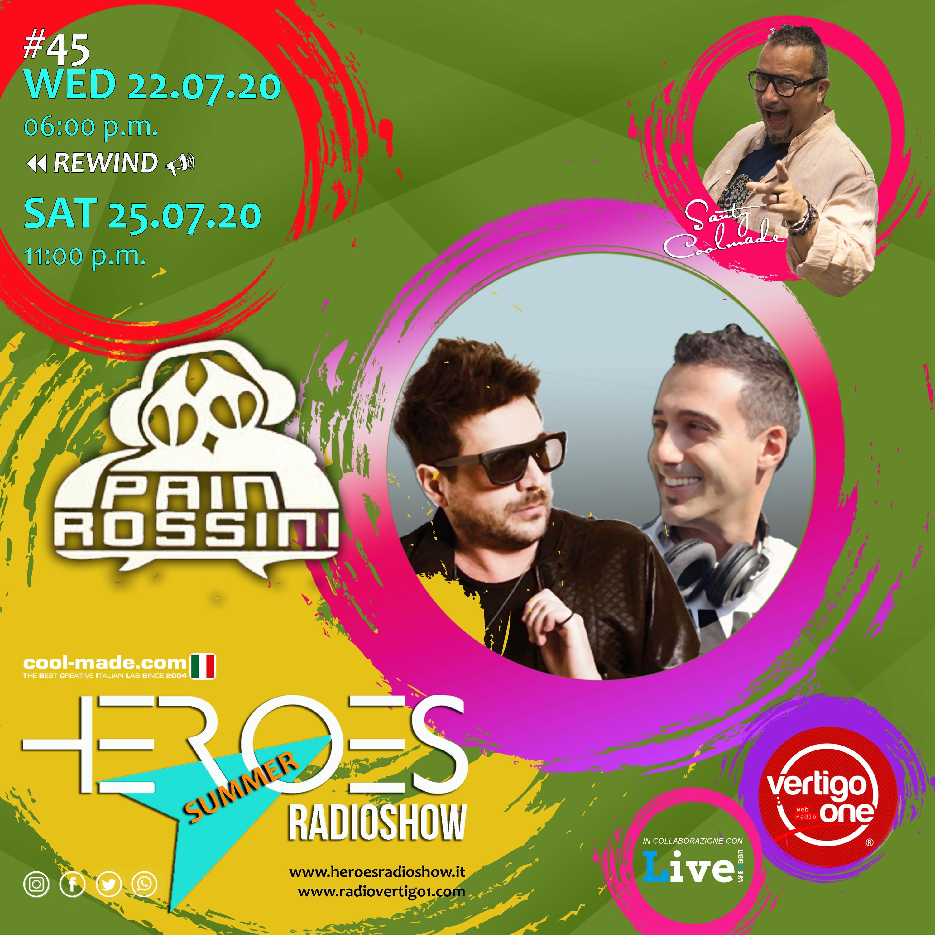 #45/2019-20> HEROES RadioShow - Special Guest PAIN & ROSSINI episode artwork