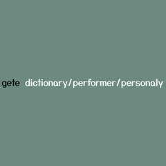 Dictionary/Performer/Personaly