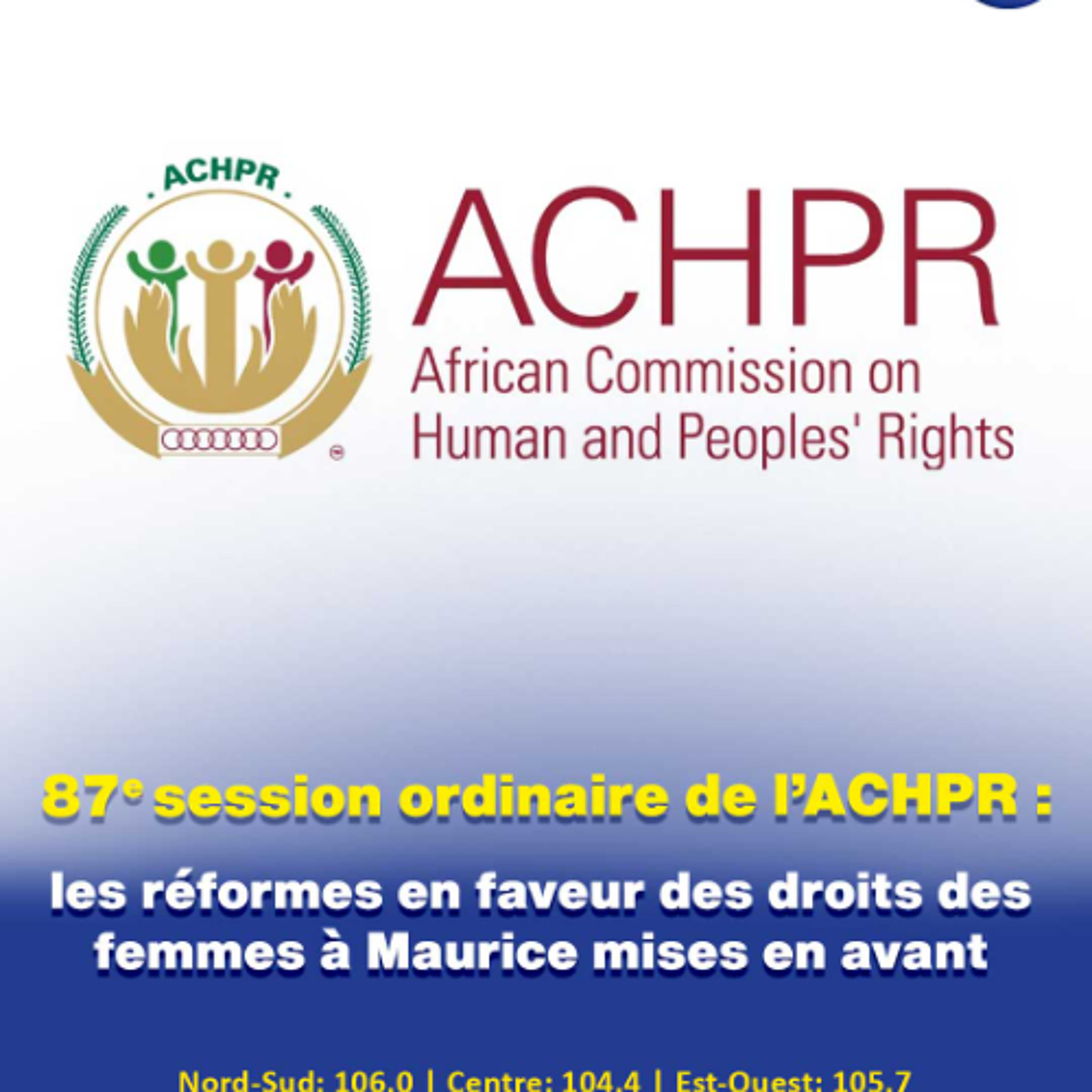 87ᵉ session ordinaire de l’ACHPR : les réformes en faveur des droits des femmes à Maurice mises en avant