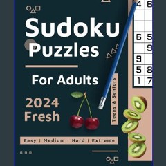 PDF [READ] ⚡ Sudoku Puzzles Book for Adults Large Print: Easy, Medium, and Hard Difficulty Levels