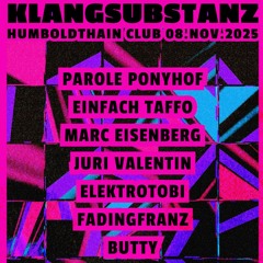 Einfach Taffo @Humboldthain Club for KlangSubsTanz | Nov 8, 2025