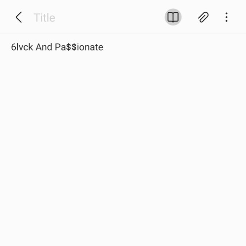 6lvck And Pa$$ionate