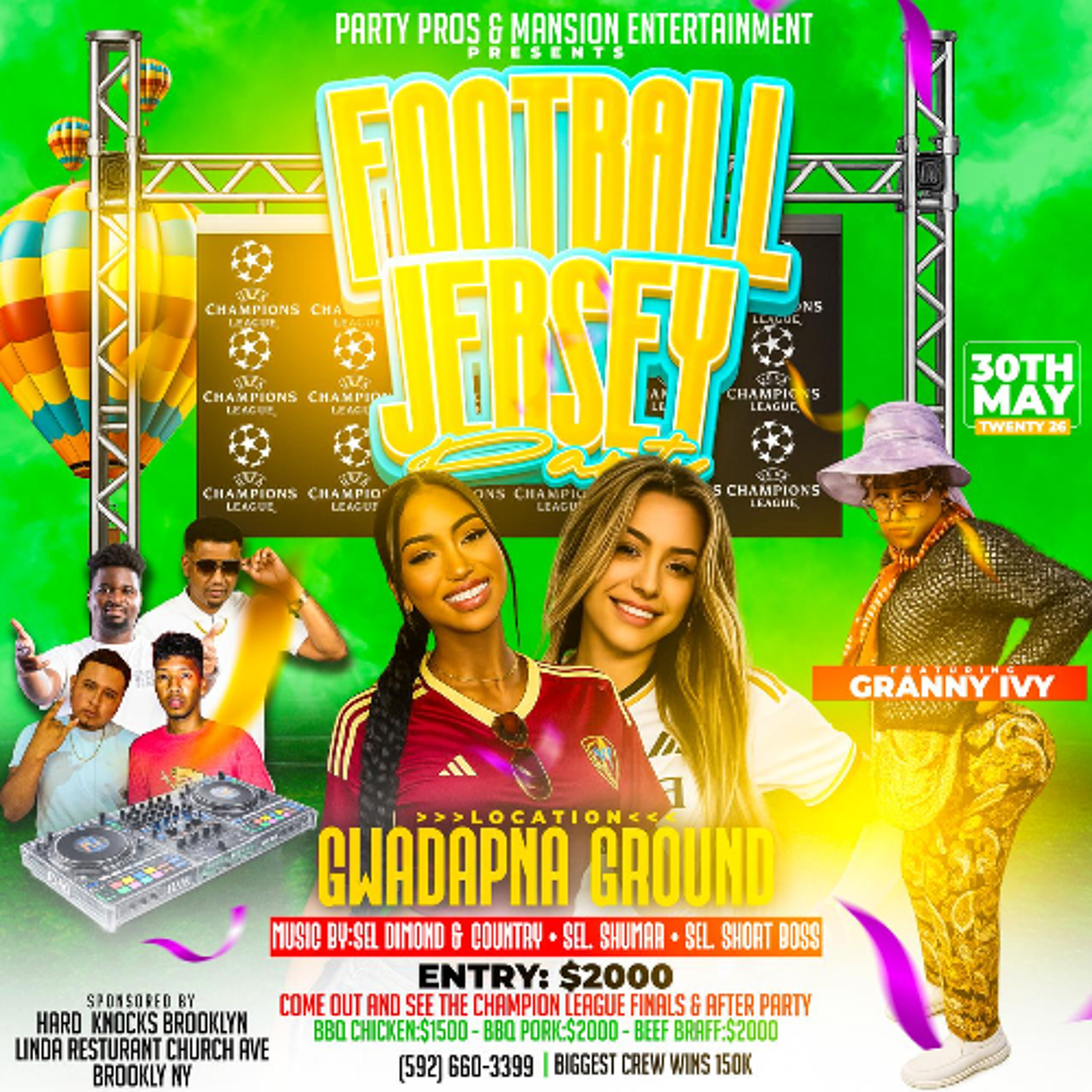 FOOTBALL JERSEY PARTY PROMO UPDATE BY BIGPAPA & DJ DELLON