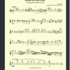 Sonata for Solo Flute