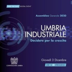 CONFINDUSTRIA UMBRIA - VIDEOCONFERENZA ASSEMBLEA GENERALE UMBRIA INDUSTRIALE - 03 - 12 - 20