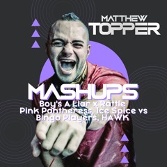 Boy's A Liar x Rattle - Pink Pantheress, Ice Spice vs Bingo Players, HAWK (Mashup / Remix)