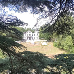 Reception chill set at White Wedding day party at  Castle De Varens, Melle, Belgium, 12-07-2025