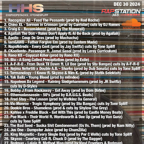 Hip Hop Stacks with Tone Spliff - 12/30/24