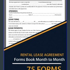 {READ/DOWNLOAD} ⚡ Rental Lease Agreement Forms Book Month To Month: (75 Forms) Residential Lease A