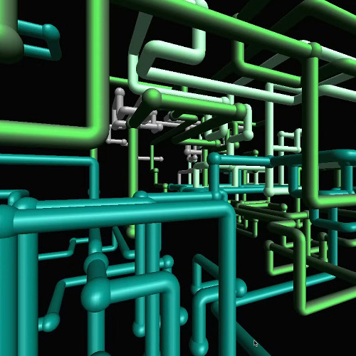 plopping through pipes