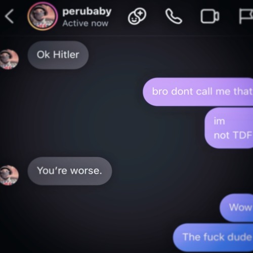 why did perubaby call me hitler bruh (p. plutosanji)