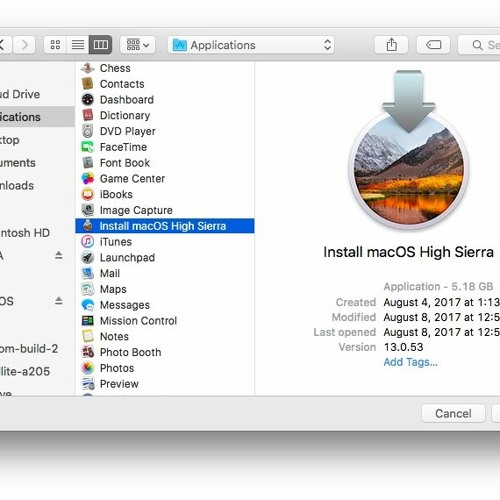 macos high sierra download without app store