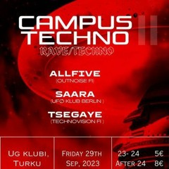 ALLFIVE @ UG Klubi | Campus Techno 29/09/2023