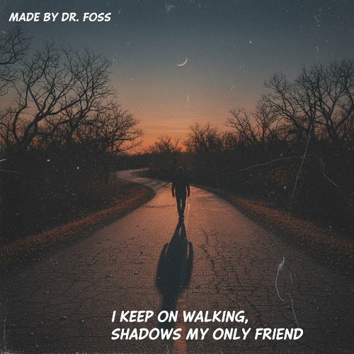 I keep on walking, shadows my only friend