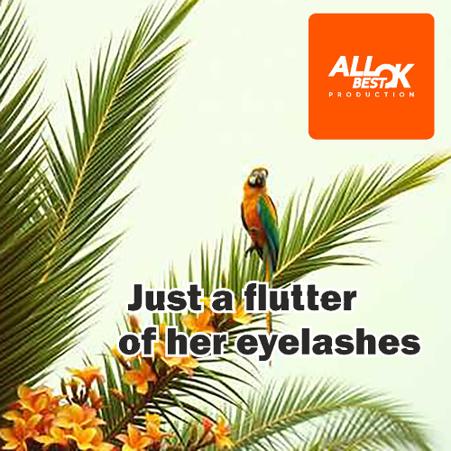 Just a flutter of her eyelashes