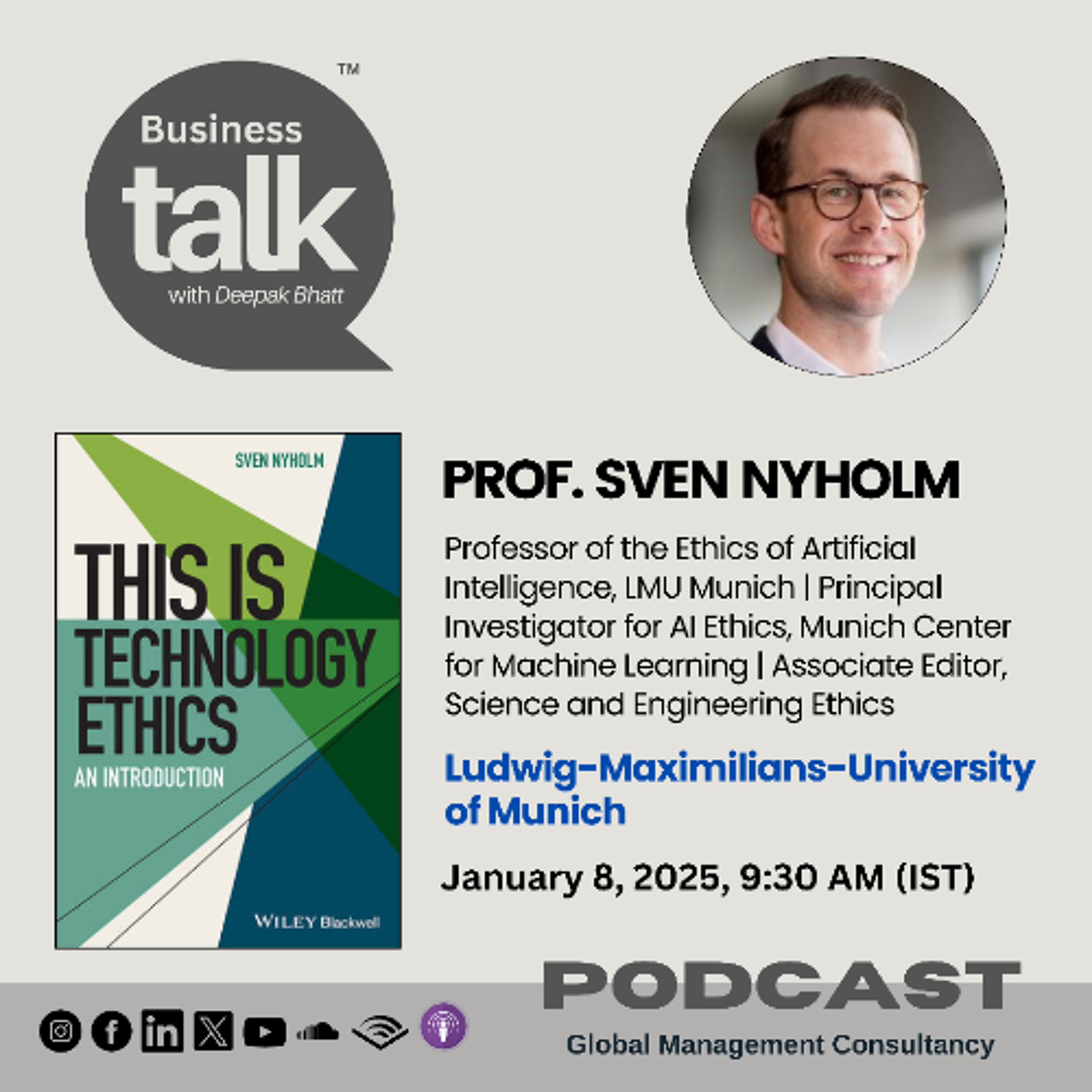 Exploring Technology Ethics with Dr. Sven Nyholm: Insights from 'This is Technology Ethics' episode artwork