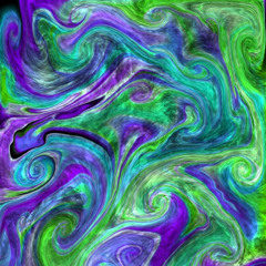 purple and green