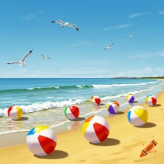 beachballs and seagulls