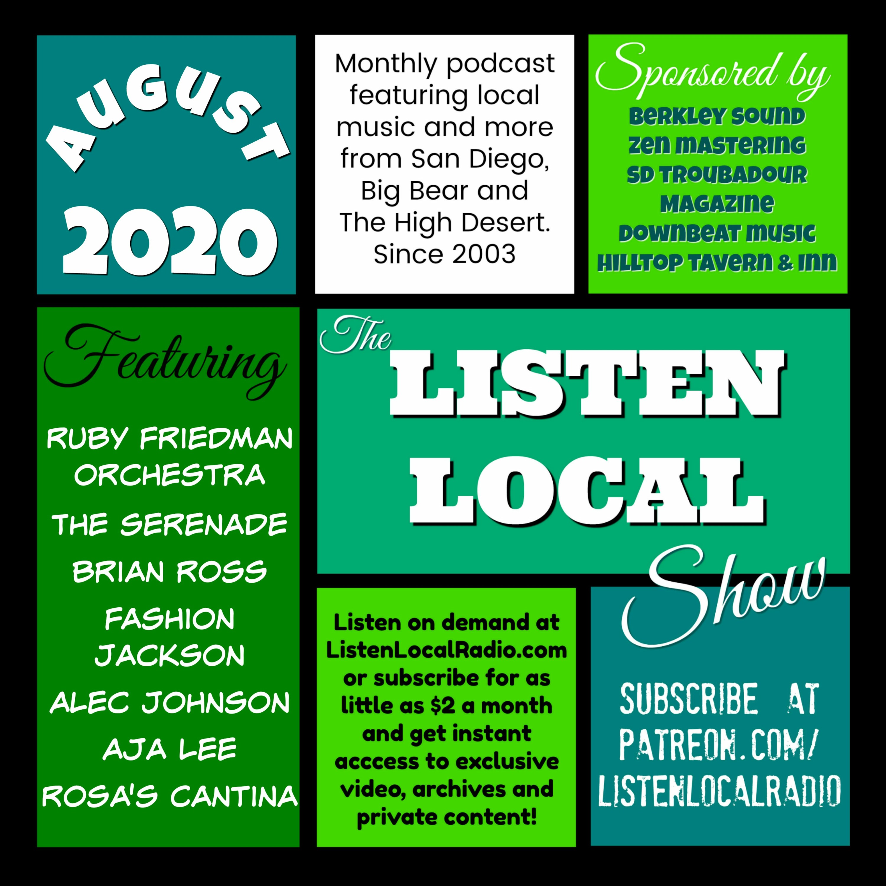 August 2020 Listen Local Show episode artwork