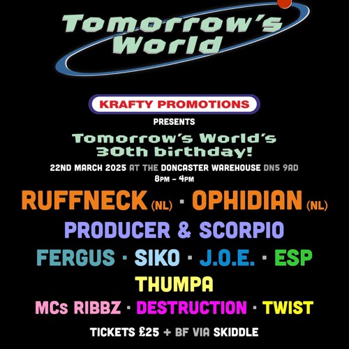 J.O.E @ TOMORROW’S WORLD’S 30th BIRTHDAY 22/03/25 Gabber of the 20s / new gabber.