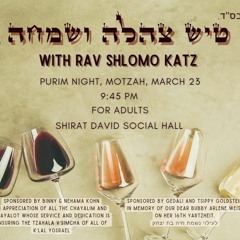 Leyl Purim - Going from Lama to Lema - Rav Shlomo Katz