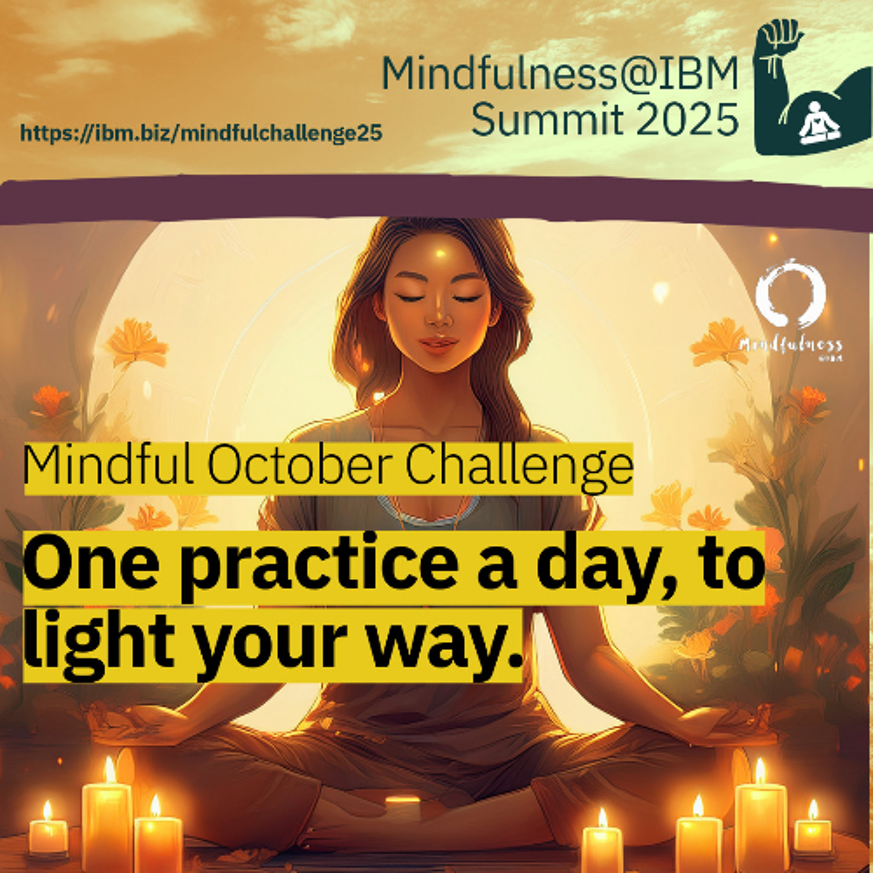 October Mindfulness Challenge 25 - Day 1 - Breathing into Awareness: A Mindful Start episode artwork