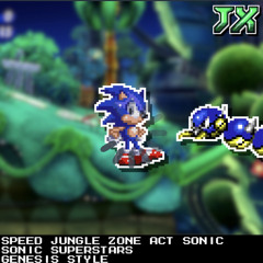 [16-Bit;Genesis]Speed Jungle Zone Act sonic - Sonic Superstars