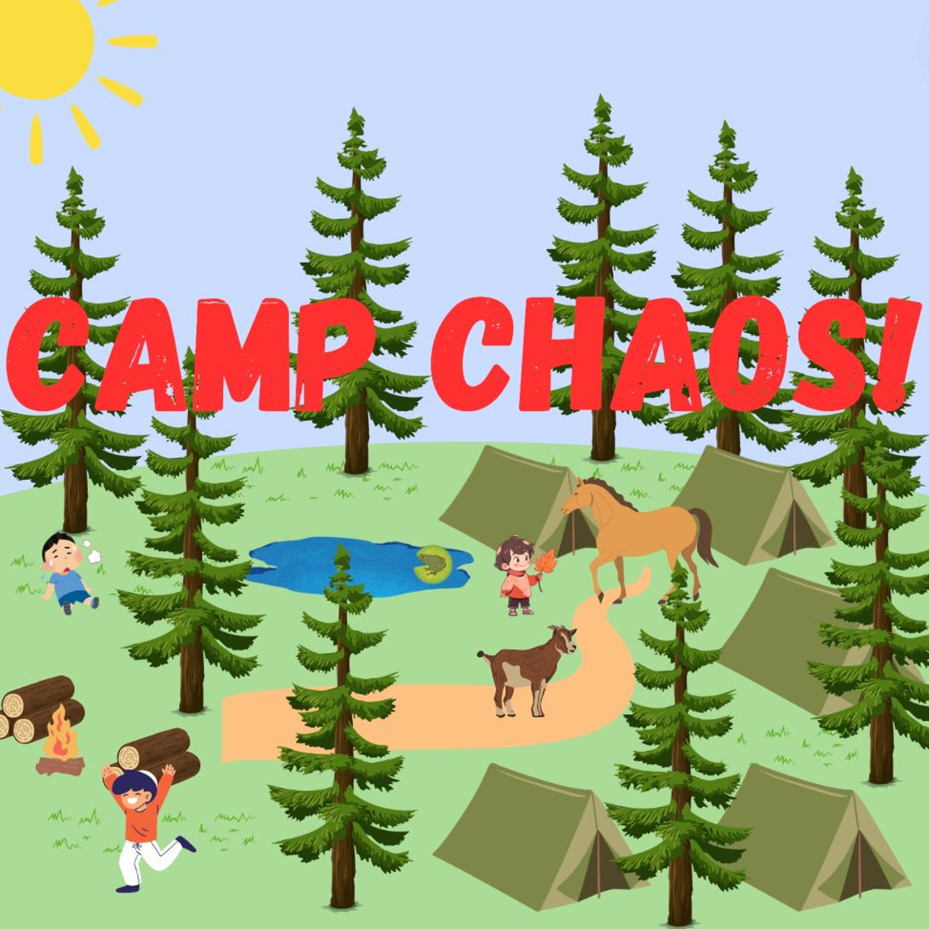 Camp Chaos - Jacklyn, Charlotte and Maximo - Rosary School episode artwork