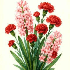 Hyacinths and carnations