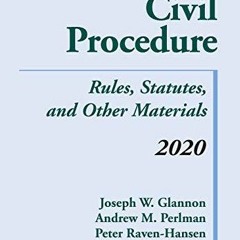 Ebook PDF Civil Procedure: Rules, Statutes, and Other Materials, 2020 Supplement