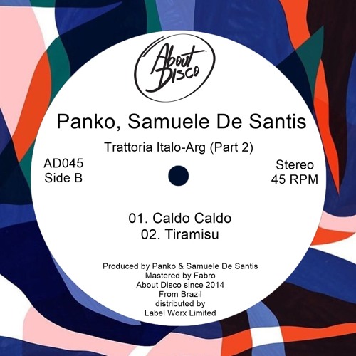 AD045 |Panko, Samuele De Santis - Tiramisu (About Disco Records)